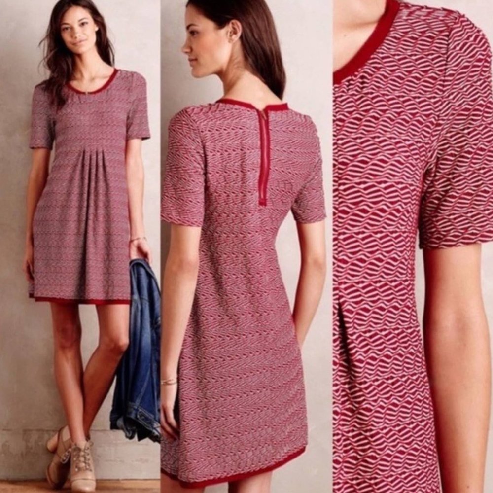 Anthro Maeve Short Sleeve Dora Dress M